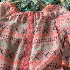 Pink shirt w built in undershirt